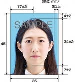 (図)パスポート申請用写真の新規格