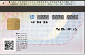 マイナンバーカードうら