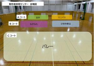 勤労者体育センター 会場図